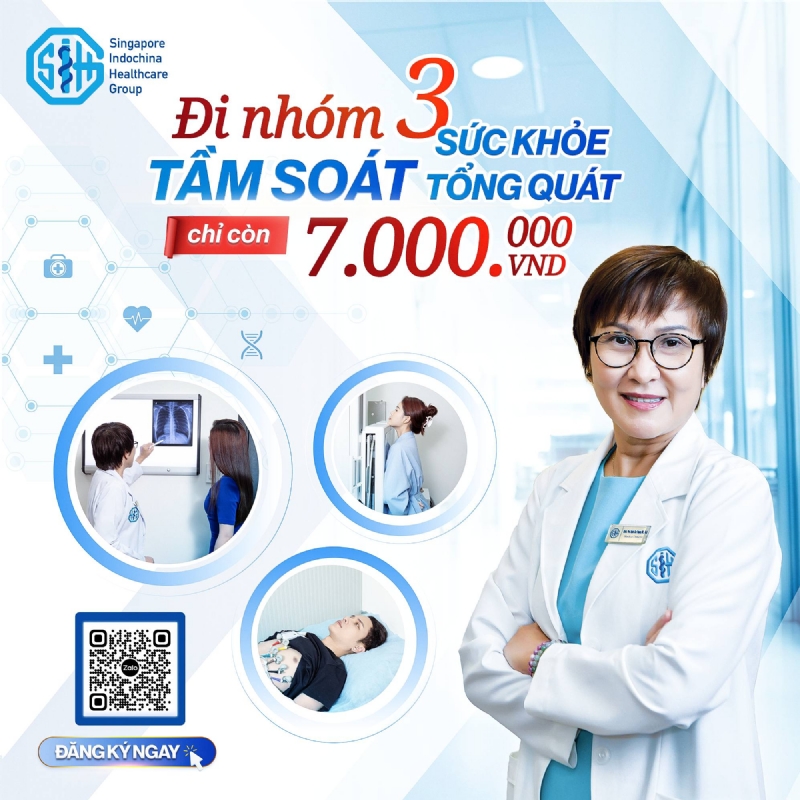 ĐI NHÓM 3 TẦM SOÁT SỨC KHỎE CHỈ CÒN 7 TRIỆU ĐỒNG TẠI SIHG