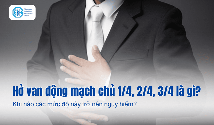 Hở van động mạch chủ 1/4, 2/4, 3/4 là gì? Khi nào các mức độ này trở nên nguy hiểm?