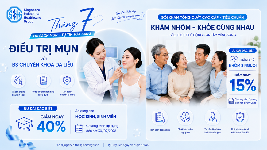 THÁNG 7 – CHĂM SÓC SỨC KHỎE & LÀN DA, NHẬN ƯU ĐÃI CỰC HẤP DẪN TẠI SIHG