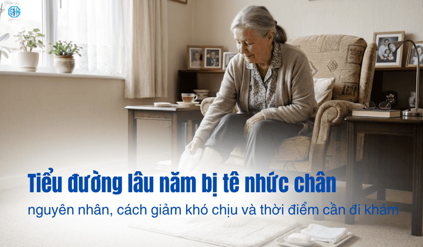 Tiểu đường lâu năm bị tê nhức chân: nguyên nhân, cách giảm khó chịu và thời điểm cần đi khám